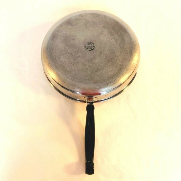 Vintage Farberware Stainless Steel 10.25” Skillet Fry Pan Aluminum‎ Clad NYC USA - Picture 8 of 11